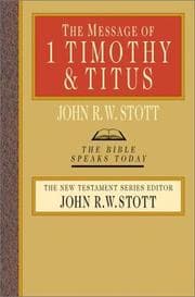 Tapa de The Message of 1 Timothy & Titus