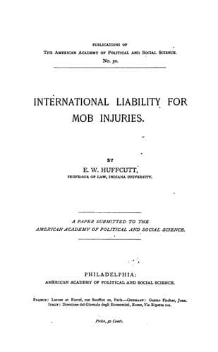Tapa de International liability for mob injuries