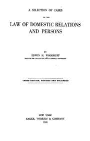 Tapa de A selection of cases on domestic relations and the law of persons