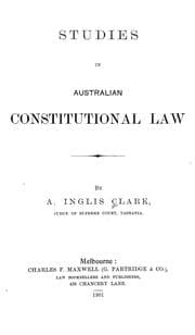 Tapa de Studies in Australian constitutional law
