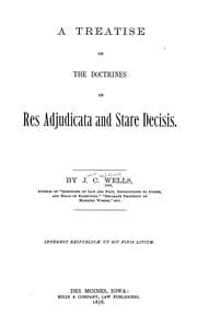 Tapa de A treatise on the doctrines of res adjudicata and stare decisis