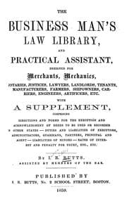 Tapa de The business man's law library and practical assistant