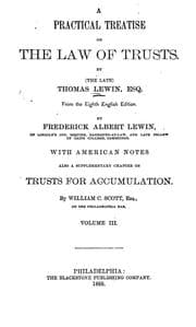 Tapa de A practical treatise on the law of trusts
