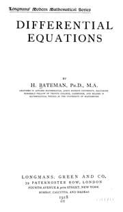 Tapa de Differential equations