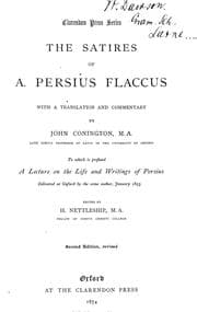 Tapa de The satires of A. Persius Flaccus