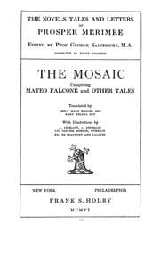 Tapa de The writings of Prosper Mérimée
