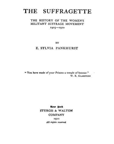 Tapa de The suffragette