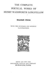 Tapa de The complete poetical works of Henry Wadsworth Longfellow
