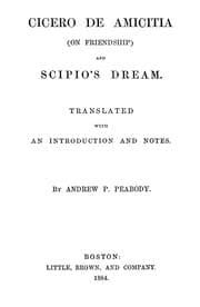 Tapa de De amicitia (on friendship) and Scipio's dream