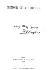 Tapa de Memoir of a brother