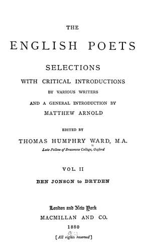 Tapa de The English poets