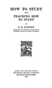 Tapa de How to study and teaching how to study