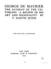 Tapa de George Du Maurier, the satirist of the Victorians