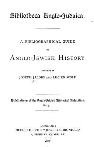 Tapa de Bibliotheca Anglo-Judaica