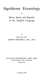 Tapa de Significant etymology