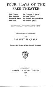 Tapa de Four plays of the Free theater...