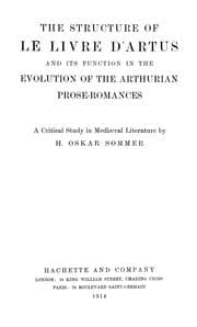 Tapa de The structure of Le livre d'Artus