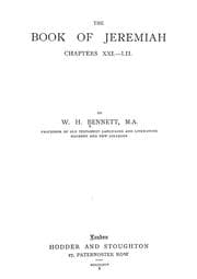 Tapa de The book of Jeremiah, chapters XXI-LII