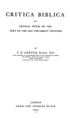 Tapa de Critica biblica