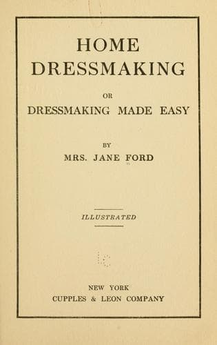 Tapa de Home dressmaking