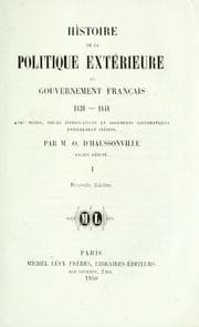 Tapa de Histoire de la politique extérieure du gouvernement français, 1830-1848