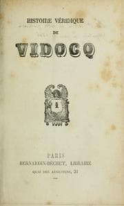 Tapa de Histoire véridique de Vidocq