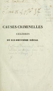 Tapa de Causes criminelles célèbres du XIXe siècle