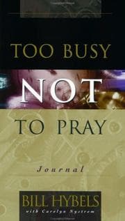 Tapa de Too busy not to pray journal