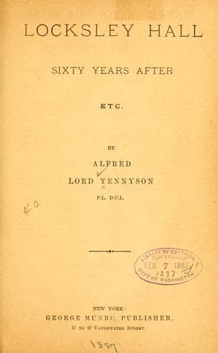Tapa de Locksley hall sixty years after