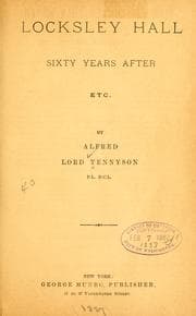 Tapa de Locksley hall sixty years after