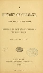 Tapa de A history of Germany, from the earliest times
