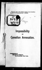 Tapa de Impossibility of Canadian annexation