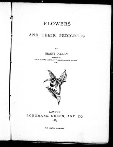 Tapa de Flowers and their pedigrees
