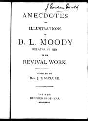 Tapa de Anecdotes and illustrations of D.L. Moody related by him in his revival work