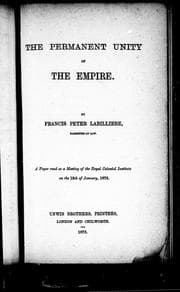 Tapa de The permanent unity of the empire