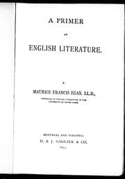 Tapa de A primer of English literature
