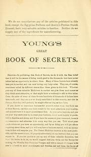 Tapa de Young's great book of secrets containing many of the most valuable recipes known