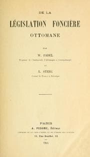 Tapa de De la législation foncière ottomane