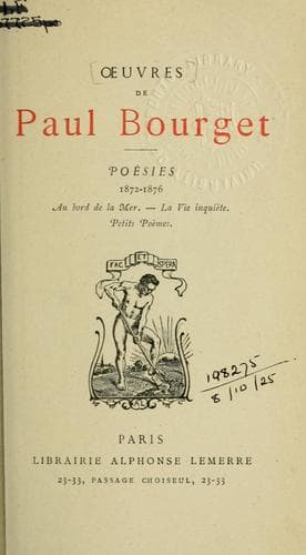 Tapa de Poésies, 1872-1876.