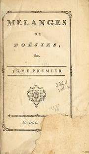 Tapa de Mélanges de poésies, &c
