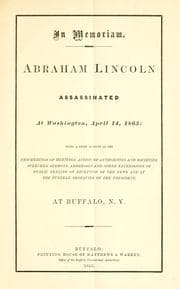 Tapa de In memoriam, Abraham Lincoln assassinated at Washington, April 14, 1865