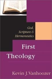 Tapa de First Theology