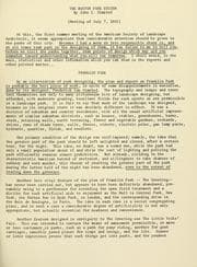 Tapa de Two reports on Franklin park by john c. Olmsted