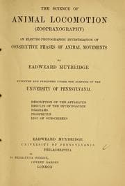 Tapa de The science of animal locomotion (zoopraxography)