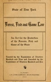 Tapa de Forest, fish and game law