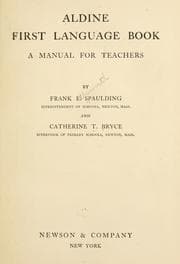 Tapa de Aldine first language book