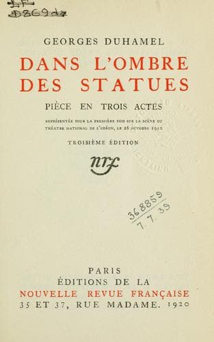 Tapa de Dans l'ombre des statues