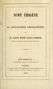 Tapa de Scot Erigène et la philosophie scholastique