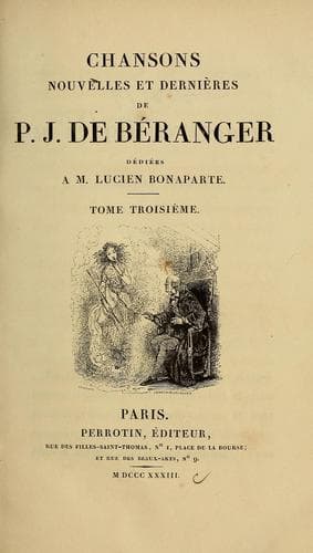 Tapa de Chansons de P.J. de Béranger