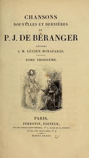 Tapa de Chansons de P.J. de Béranger